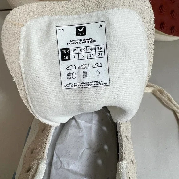 Veja Women's Sneakers in Cream and Blue - Picture 6 of 7